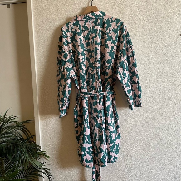 ELOQUII Elements Puff Sleeve Shirt Dress cotton - Picture 8 of 9